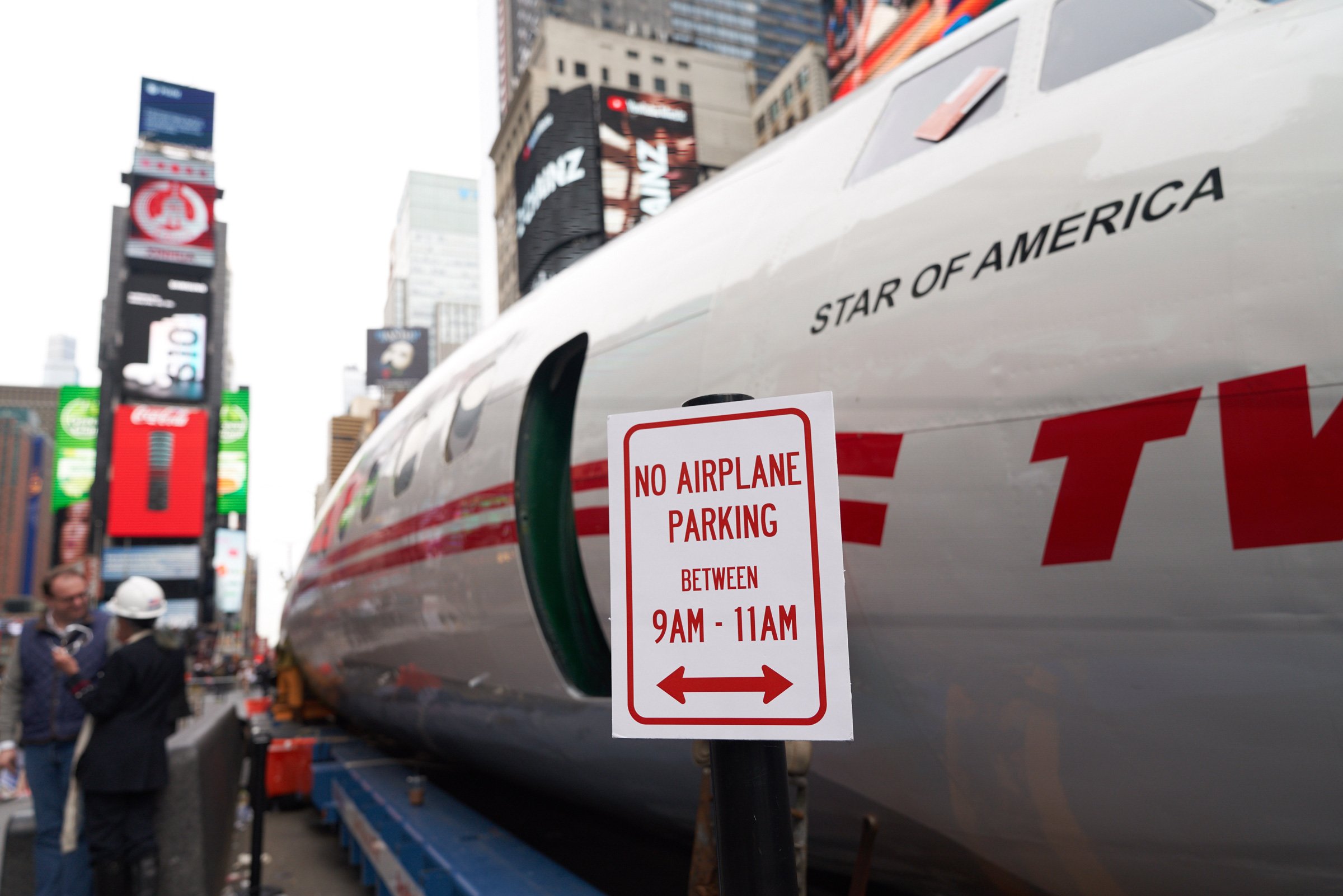 Like many New Yorkers, Connie flouted a no-parking sign in Times Square — and landed herself a (faux) ticket on March 24, 2019.