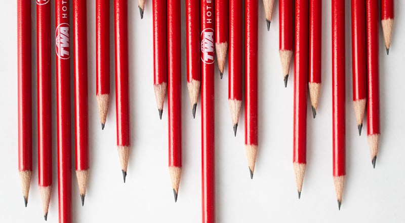 red pencils
